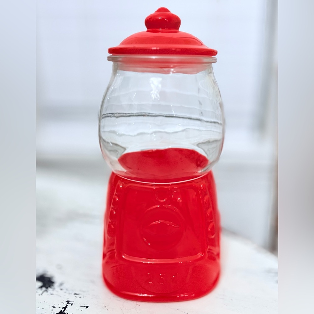 Red Gumball Machine Jar
